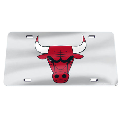 Chicago Bulls Laser Engraved License Plate - Mirror Silver