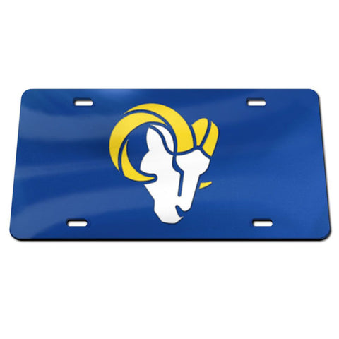 Los Angeles Rams Laser Engraved License Plate - Blue