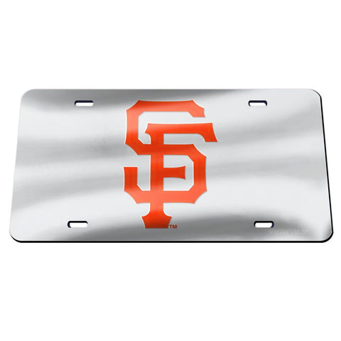 San Francisco Giants Laser Engraved License Plate - Mirror Silver
