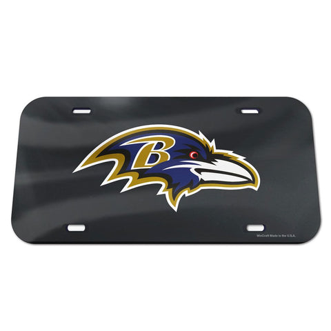 Baltimore Ravens Laser Engraved License Plate - Black