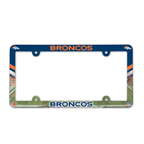 Denver Broncos Color Plastic License Plate Frame