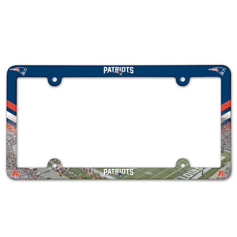 New England Patriots Color Plastic License Plate Frame