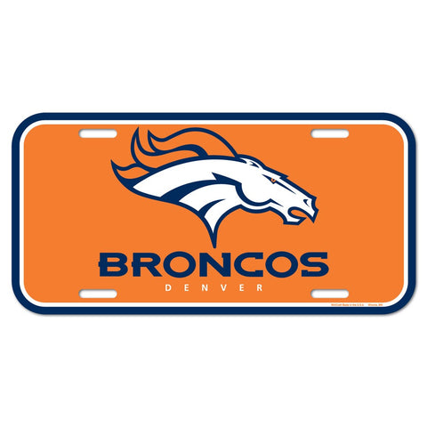 Denver Broncos Plastic License Plate