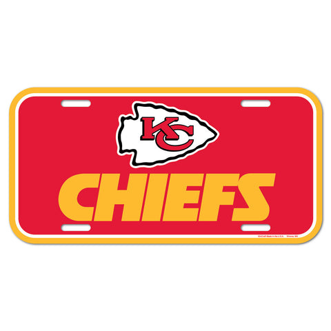 Kansas City Chiefs Plastic License Plate