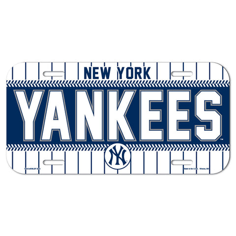 New York Yankees Plastic License Plate