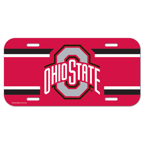 Ohio State Buckeyes Plastic License Plate
