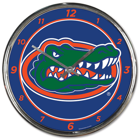Florida Gators Round Chrome Clock