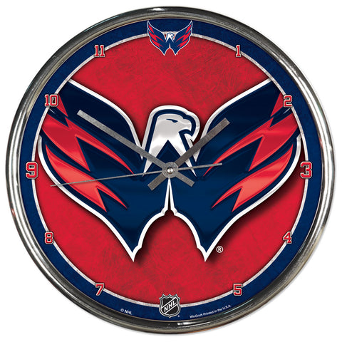 Washington Capitals Round Chrome Clock