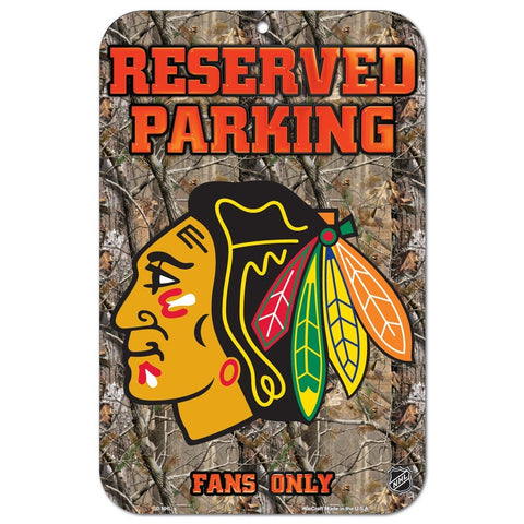 Chicago Blackhawks Realtree Reserved Parking Sign