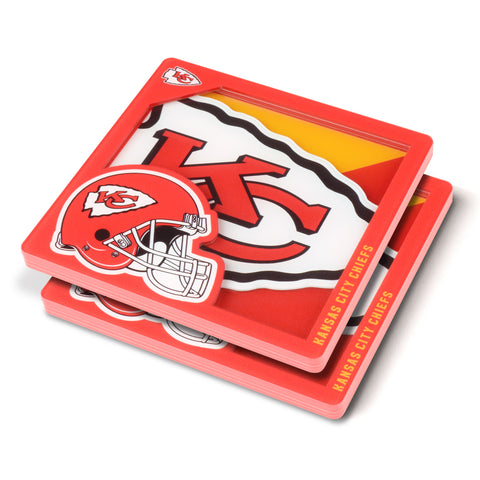 Kansas City Chiefs 3D Logo Series Coasters