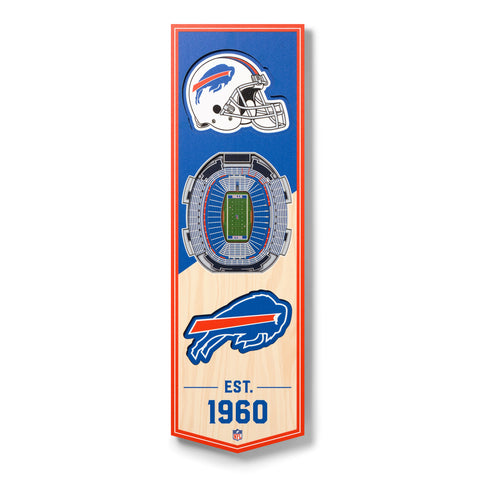 Buffalo Bills 6" x 19" 3D Stadium Banner
