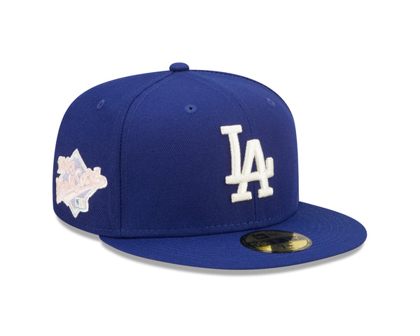 Los Angeles Dodgers New Era Fitted 59Fifty Pink Panther 88 WS Hat Cap Pink  UV