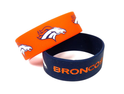 Denver Broncos Two Pack Wide Bracelets