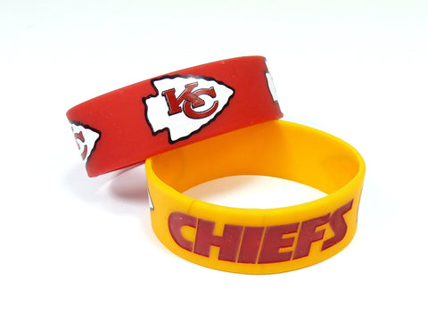 Kansas City Chiefs Two Pack Wide Bracelets