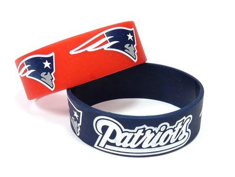 New England Patriots Two Pack Wide Bracelets
