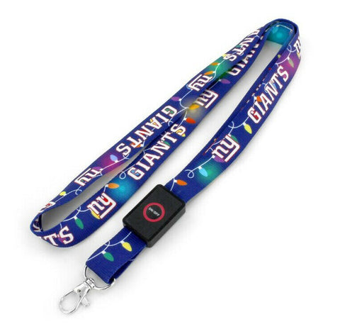 New York Giants Holiday Light Up Lanyard