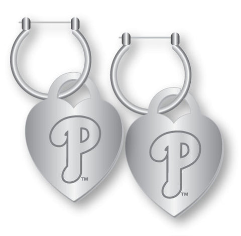 Philadelphia Phillies Heart Tag Earrings