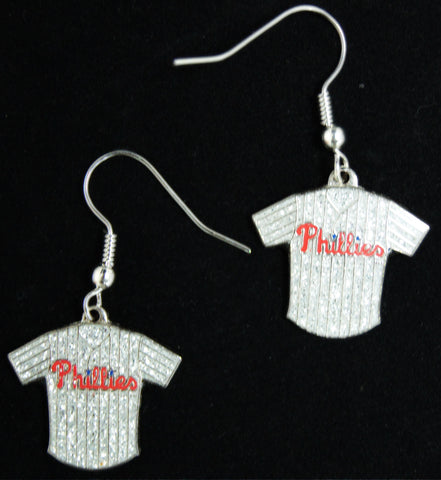 Philadelphia Phillies J-Hook Jersey Earrings