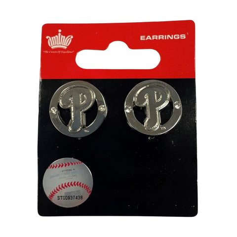 Philadelphia Phillies "P Logo" Crystal Stud Earrings