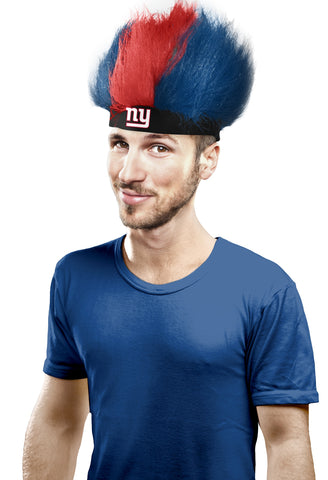 New York Giants Fuzzy Head Wig
