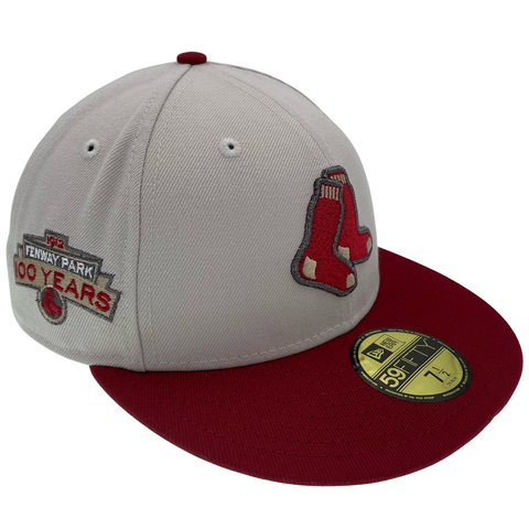 59FIFTY Boston Red Sox Stone/Red "The Statehouse" Fenway Park 100th Anniversary Patch