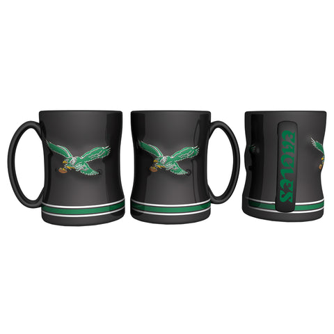 Philadelphia Eagles Retro Relief Mug - Black