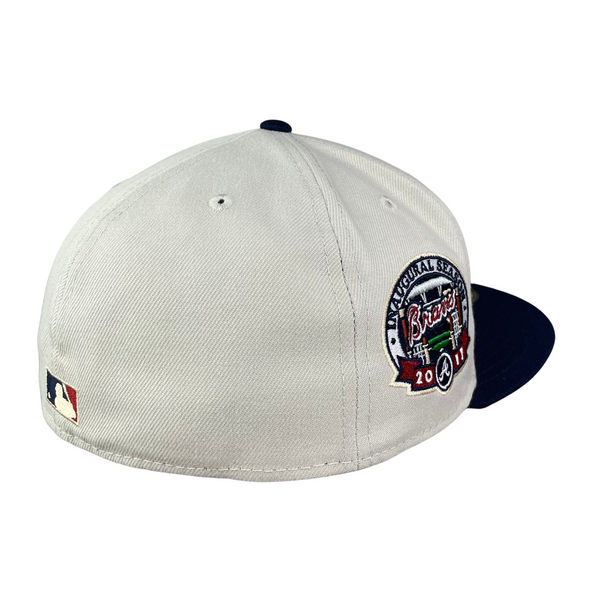 Atlanta Braves Stone/Navy with Gray UV Inaugural Season Sidepatch 5950 Hat  – Fan Treasures