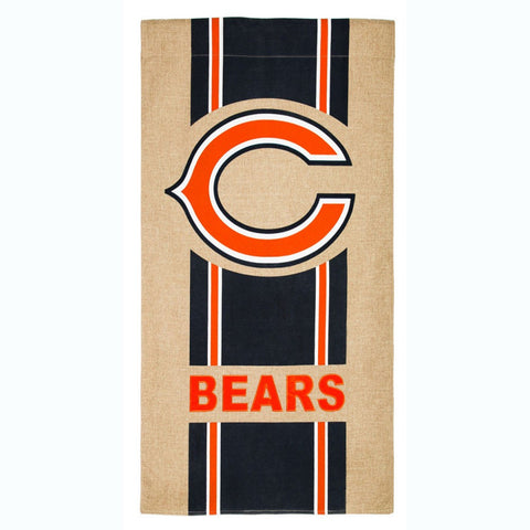 Chicago Bears Burlap House Flag