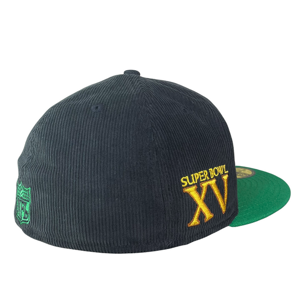 New Era 59FIFTY Satin Stitch Philadelphia Eagles Logo Patch Word Hat - Black, Kelly Black/Kelly Green / 7