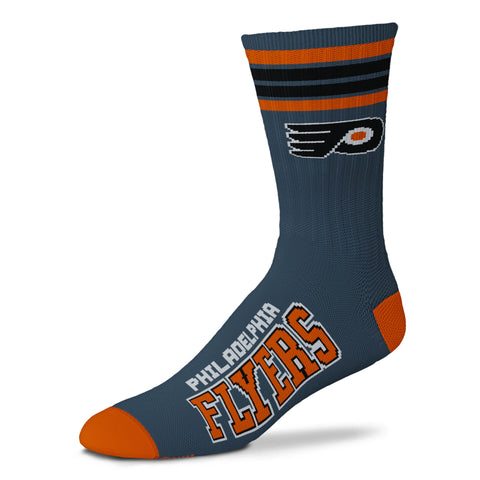 Philadelphia Flyers 4 Stripe Deuce Sock Charcoal - Large