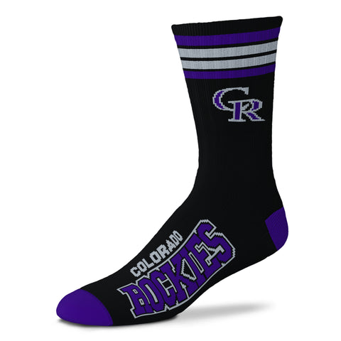 Colorado Rockies 4 Stripe Deuce Socks - Large