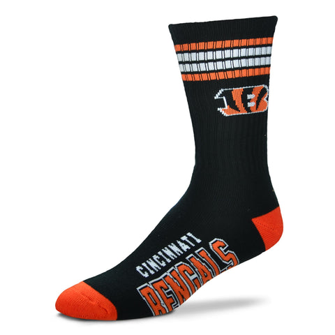 Cincinnati Bengals 4 Stripe Deuce Socks - Medium