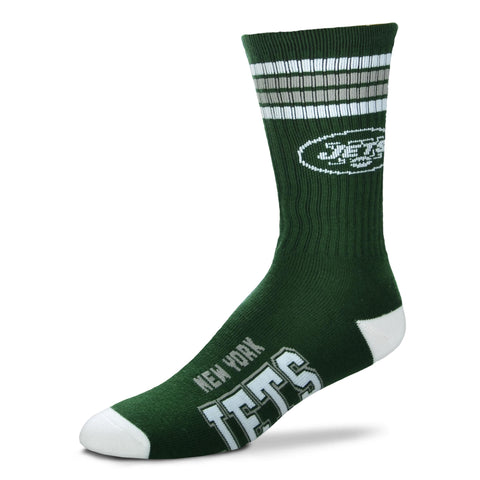 New York Jets 4 Stripe Deuce Socks - Medium