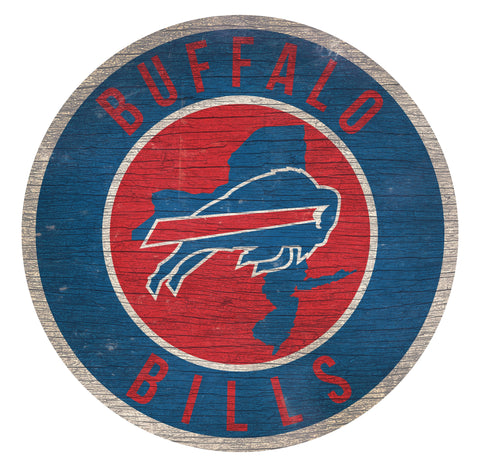 Buffalo Bills 12" Circle with State Sign