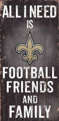 New Orleans Saints Football, Friends & Family Wooden Sign