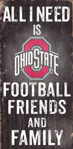 Ohio State Buckeyes Football, Friends & Family Wooden Sign