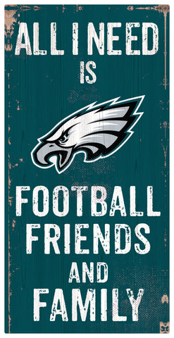 Philadelphia Eagles Football, Friends & Family Wooden Sign