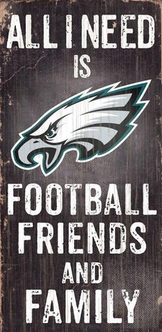 Philadelphia Eagles Football, Friends & Family Wooden Sign