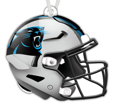 Carolina Panthers Authentic Wooden Helmet Ornament