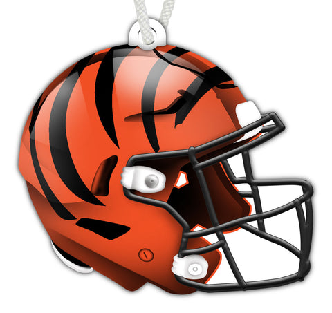 Cincinnati Bengals Authentic Wooden Helmet Ornament