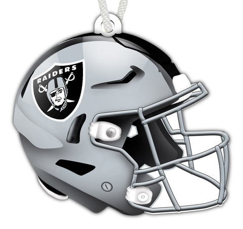 Las Vegas Raiders Authentic Wooden Helmet Ornament