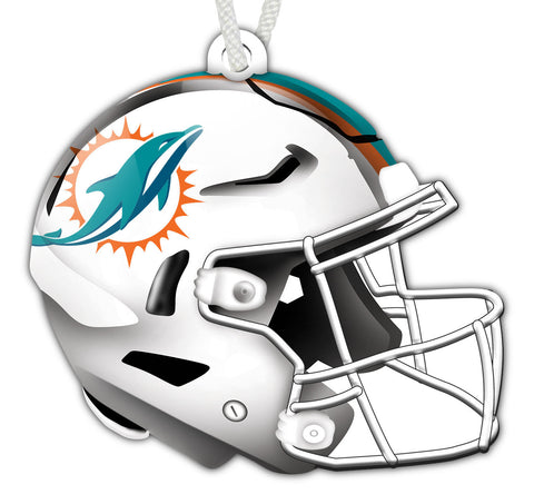 Miami Dolphins Authentic Wooden Helmet Ornament