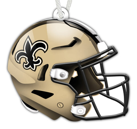 New Orleans Saints Authentic Wooden Helmet Ornament