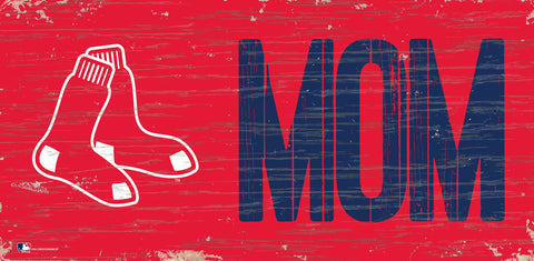 Boston Red Sox Mom Wooden Sign