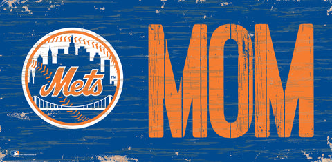 New York Mets Mom Wooden Sign