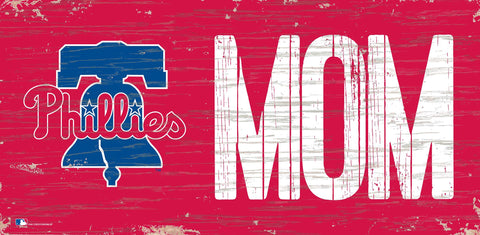 Philadelphia Phillies Mom Wooden Sign
