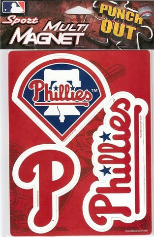Philadelphia Phillies Logo Small Punch Out Multi Magnet Sheet