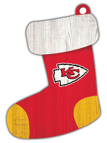 Kansas City Chiefs Wooden Stocking Ornament