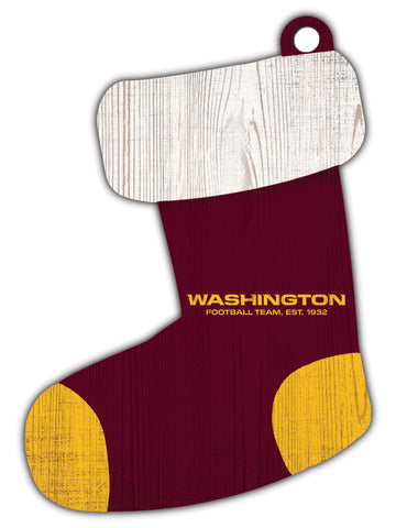 Washington Football Team Wooden Stocking Ornament