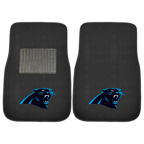 Carolina Panthers 2 Piece Embroidered Car Mat